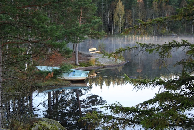 Morgenstimmung am See. Man ist ganz allein und kann die tolle Natur genießen.
