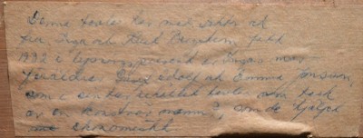 Zettel rückseitig auf einem Gemälde - könnt ihr es entziffern!?